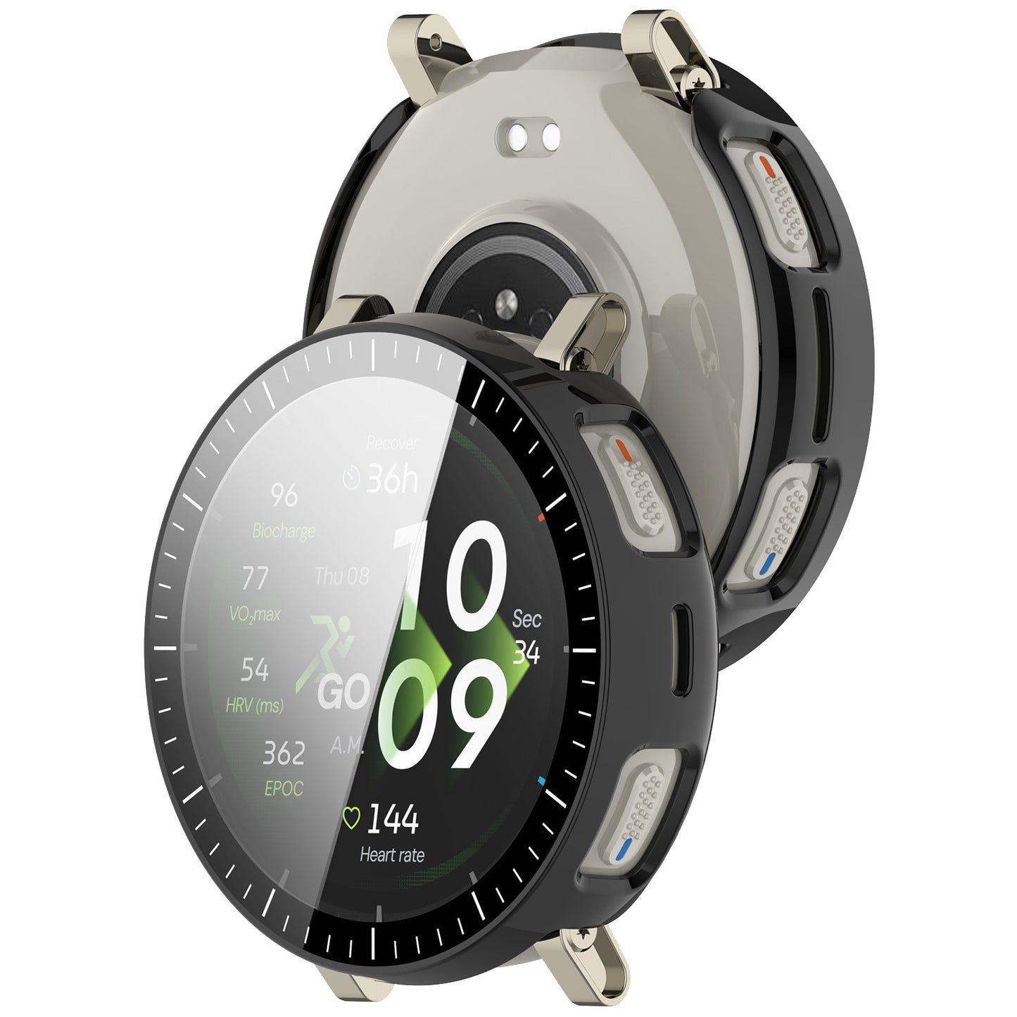 Husa Techsuit Defense360 Pro pentru Amazfit Active 3 Premium, Neagra