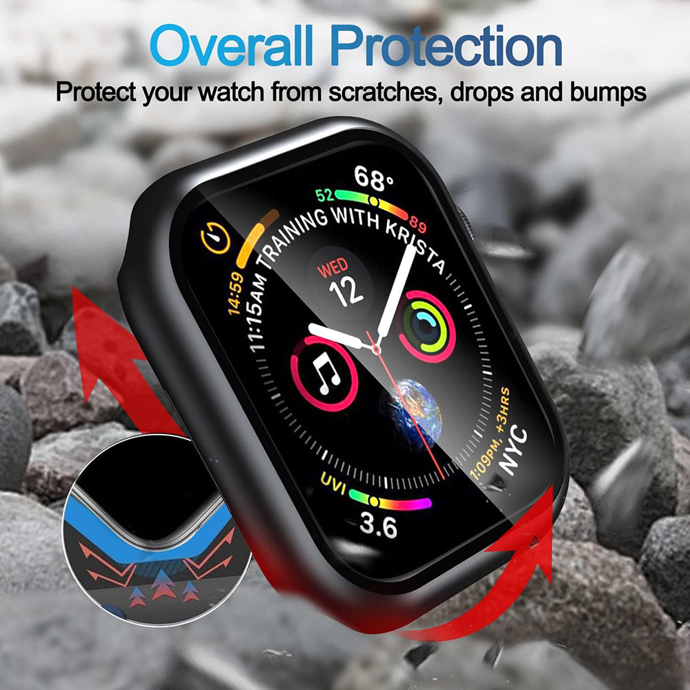 Husa Techsuit Defense360 Pro pentru Apple Watch 7 41mm Series, Neagra