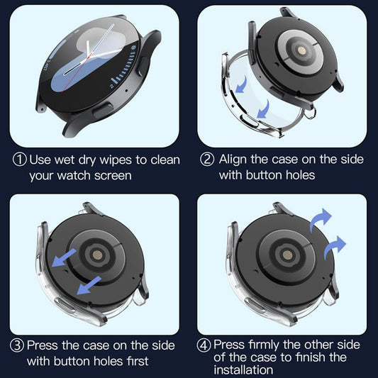 Husa Techsuit Defense360 Pro pentru Samsung Galaxy Watch7 44mm, Transparenta