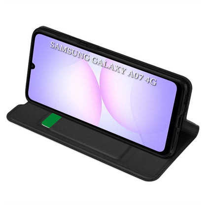 Husa pentru Samsung Galaxy A07 4G A075, Techsuit, Magskin Book, Neagra