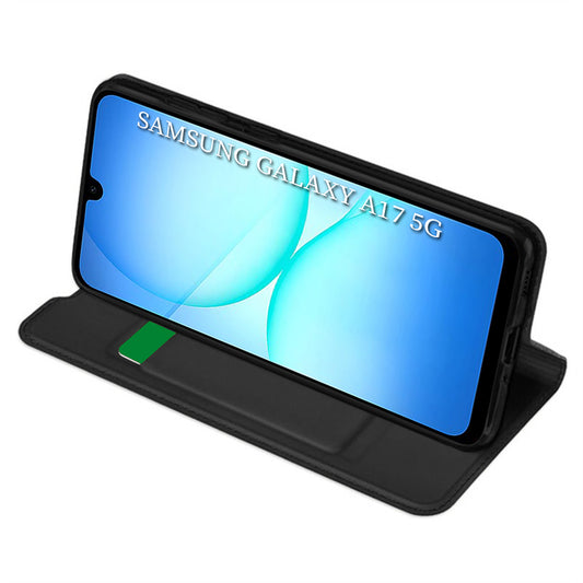 Husa pentru Samsung Galaxy A17 5G, Techsuit, Magskin Book, Neagra