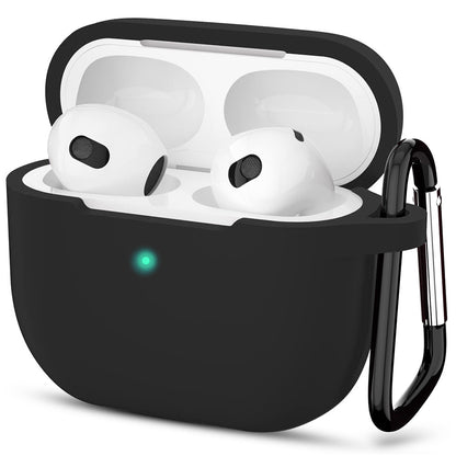Husa Techsuit Silicone pentru Apple AirPods 3, Neagra