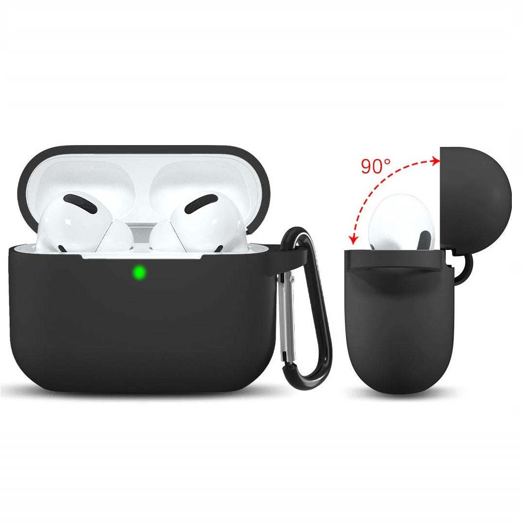 Husa Techsuit Silicone pentru Apple AirPods 3, Neagra