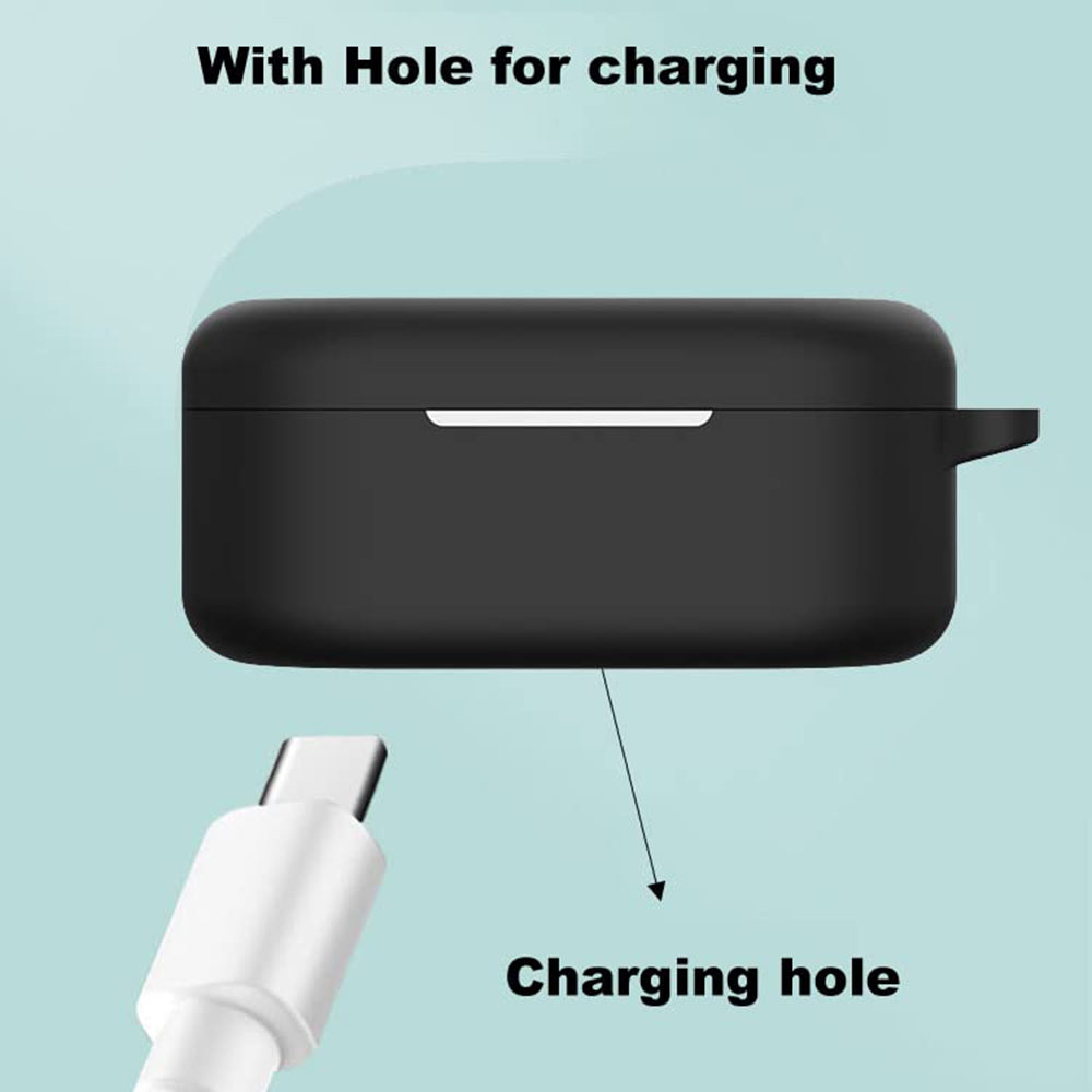 Husa Techsuit Silicone pentru OnePlus Buds Pro 2, Neagra