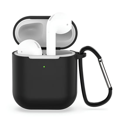 Husa Techsuit Silicone pentru Apple AirPods Gen 1 / Gen 2, Neagra