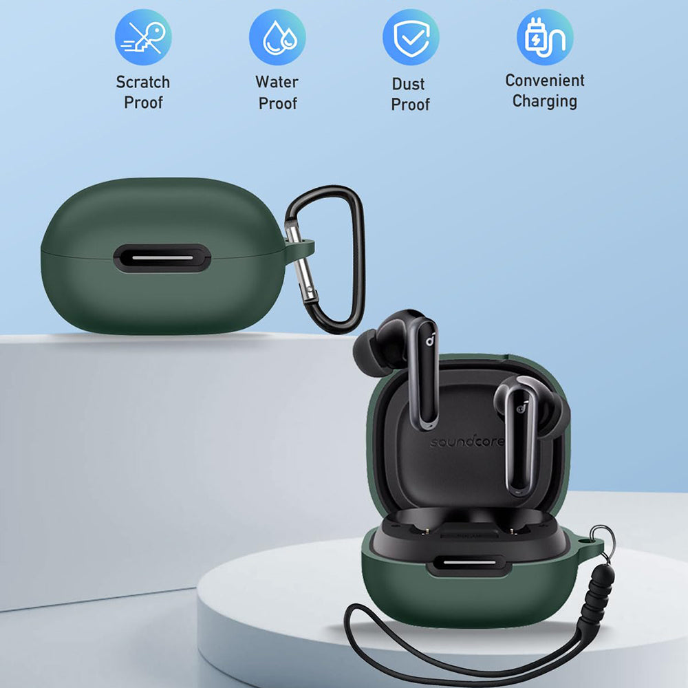 Husa Techsuit Silicone pentru Apple AirPods Gen 1 / Gen 2, Neagra