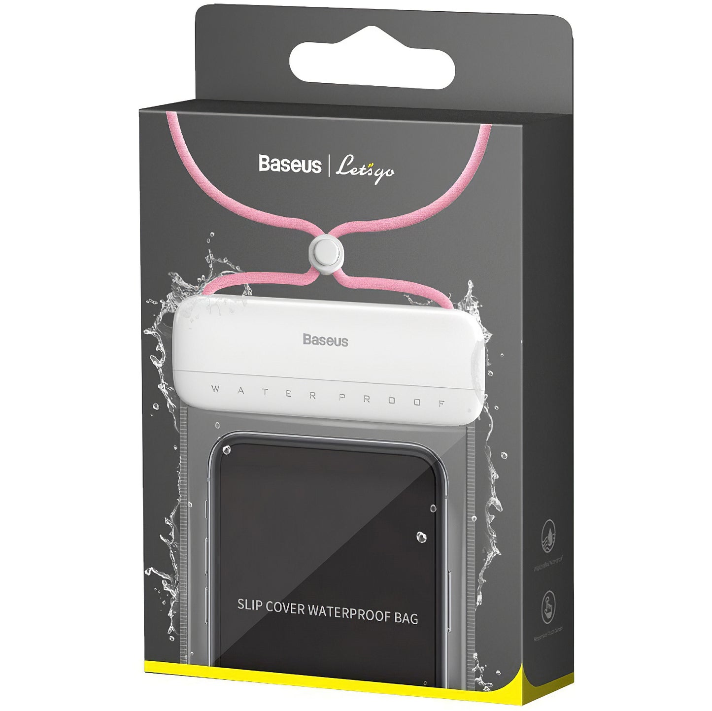Husa Universala Waterproof pentru Telefon, Baseus, Let's Go, Roz ACFSD-D24