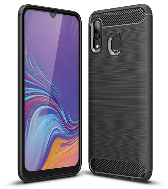 Husa pentru Samsung Galaxy A40 A405, Forcell, Carbon, Neagra