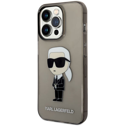 Husa pentru Apple iPhone 14 Pro Max, Karl Lagerfeld, IML Ikonik NFT, Neagra
