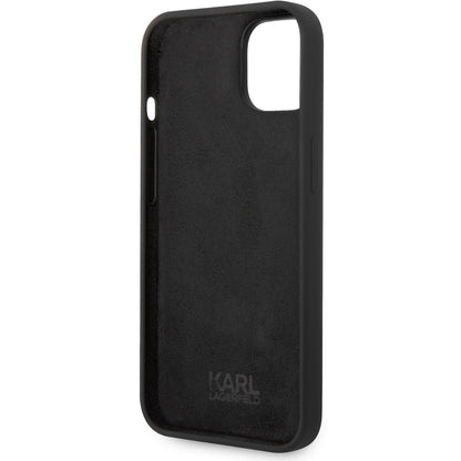 Husa pentru Apple iPhone 14 Plus, Karl Lagerfeld, Silicone Body Choupette, Neagra