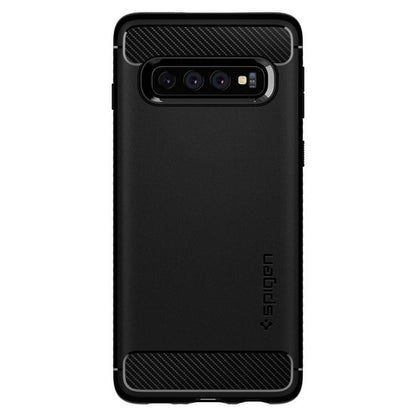 Husa pentru Samsung Galaxy S10 G973, Spigen, Rugged Armor, Neagra 605CS25800