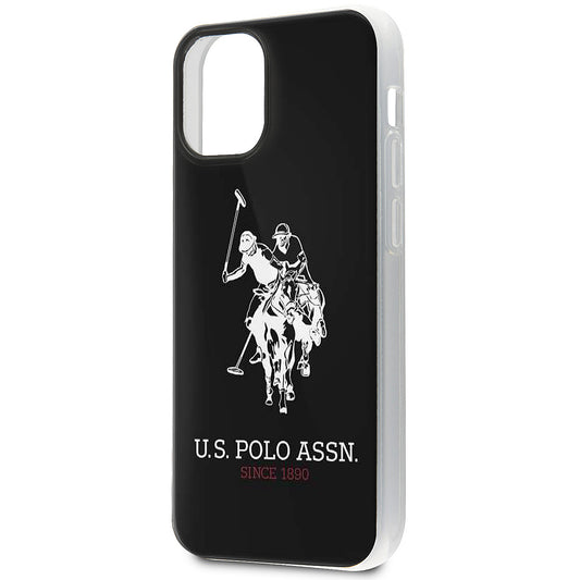 Etui na Apple iPhone 12 mini, U.S. Polo, błyszczące duże logo, czarny USHCP12STPUHRBK