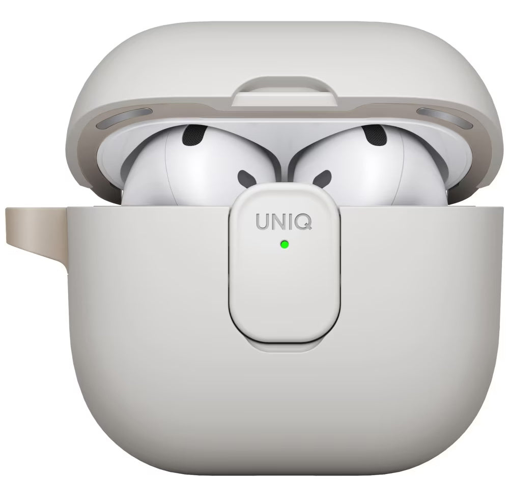 Husa UNIQ Clyde pentru Apple AirPods 4, Gri Bej