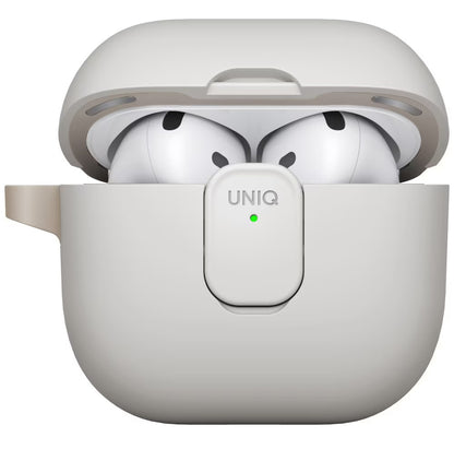 Husa UNIQ Clyde pentru Apple AirPods 4, Gri Bej