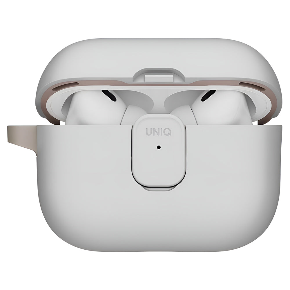 Husa UNIQ Clyde pentru Apple AirPods Pro 3, Gri Bej