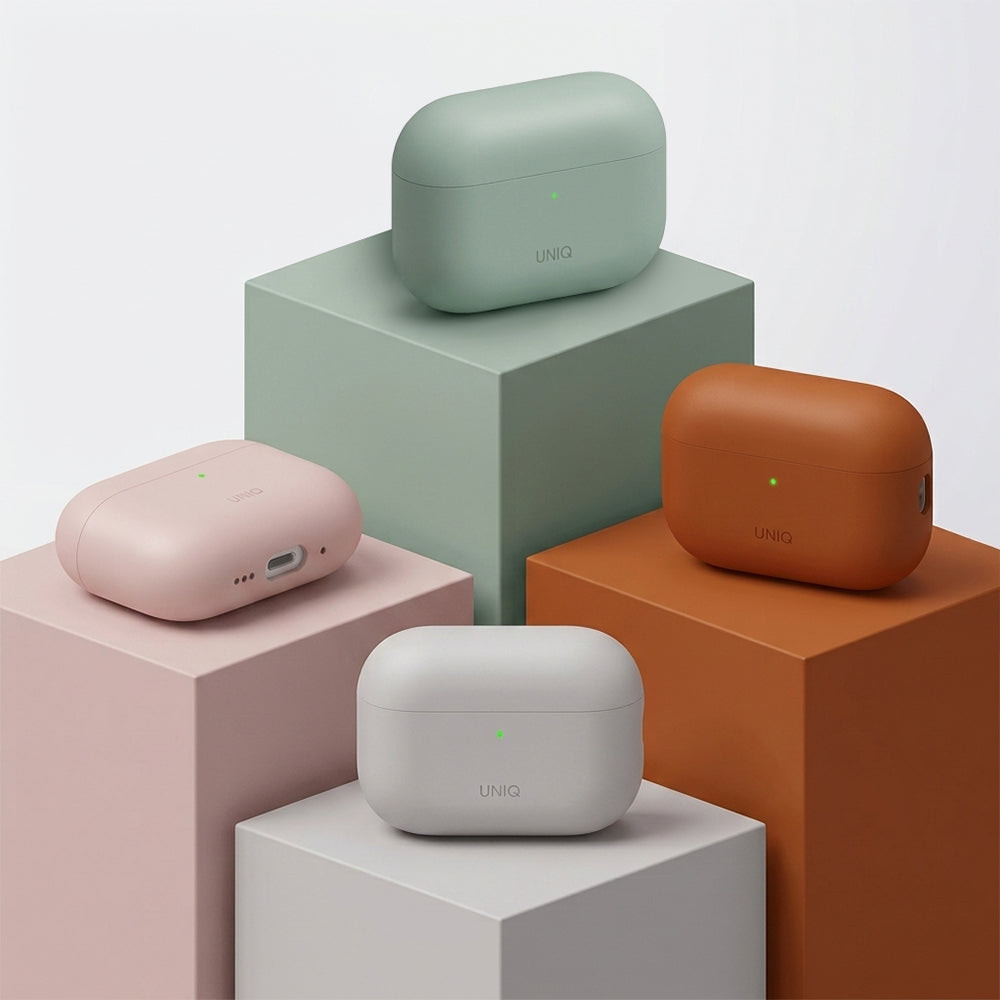 Husa UNIQ Lino pentru Apple AirPods Pro 3, Portocalie