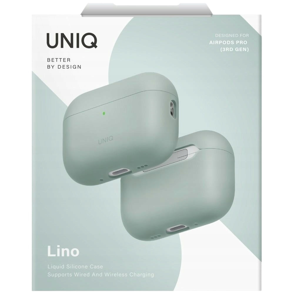 Husa UNIQ Lino pentru Apple AirPods Pro 3, Verde Menta