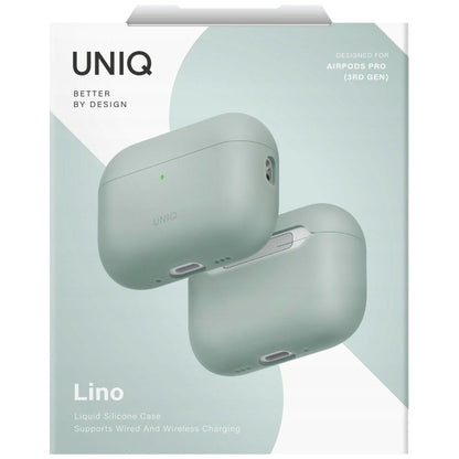 Husa UNIQ Lino pentru Apple AirPods Pro 3, Verde Menta