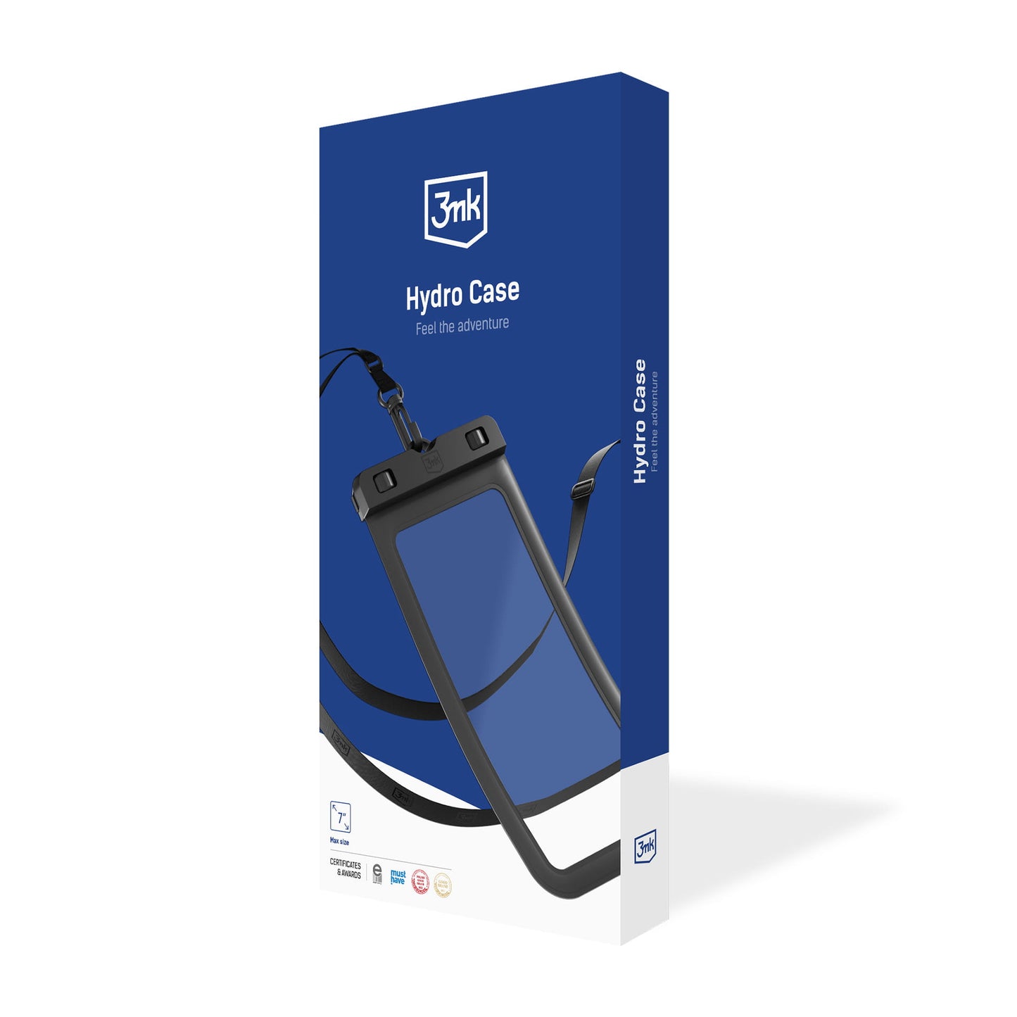 Husa Universala Waterproof pentru Telefon max. 7inch, 3MK, Hydro, Neagra