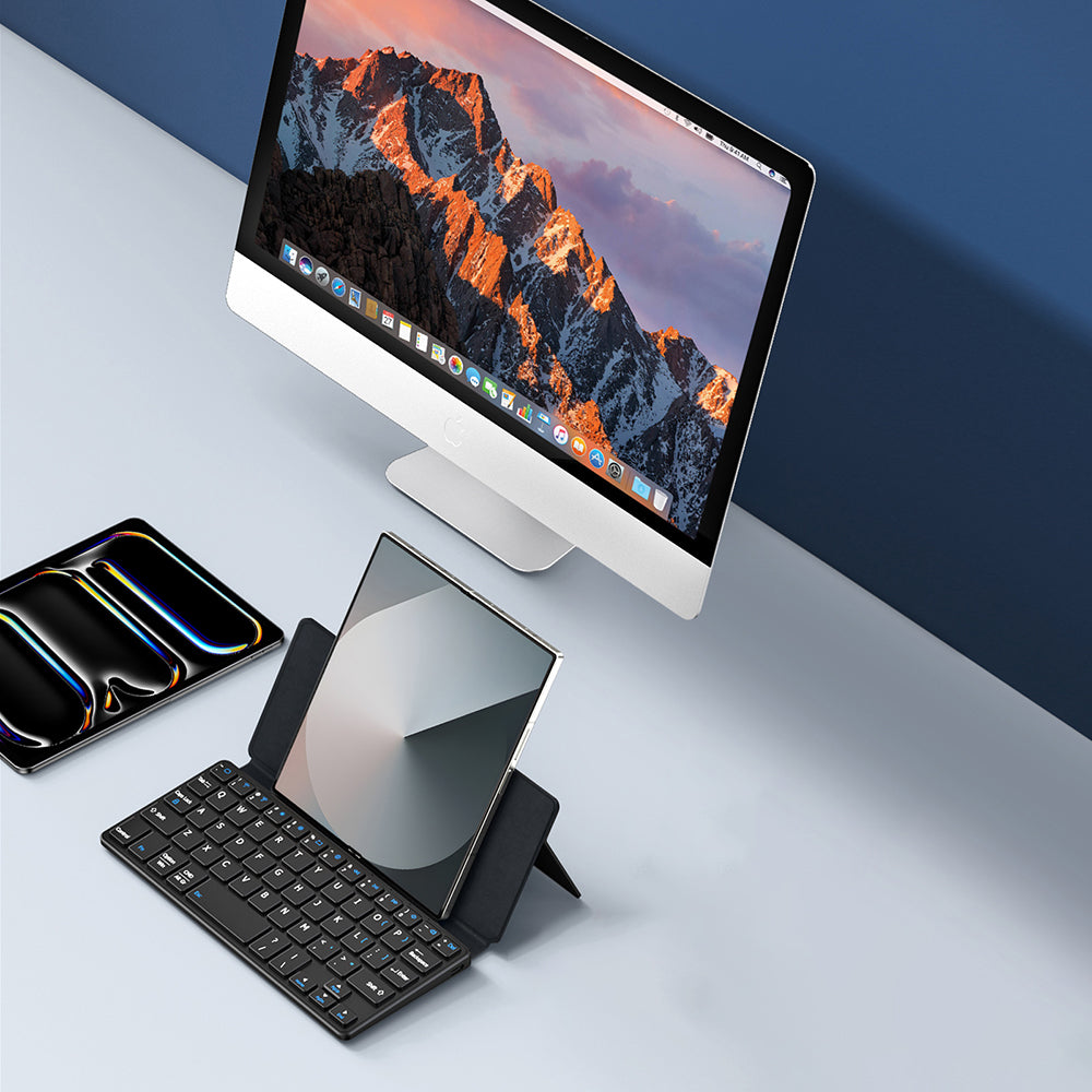 Husa Universala cu Tastatura Bluetooth pentru Telefon, DUX DUCIS, Neagra