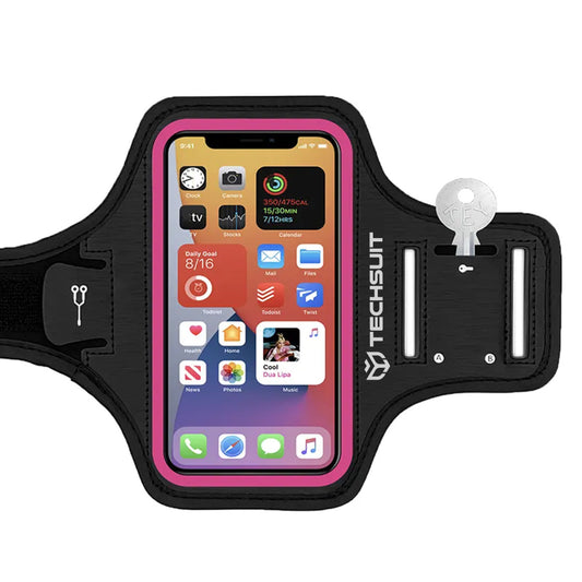 Husa Universala pentru Telefon max. 6.8inch, Techsuit, Sports TH20, Roz