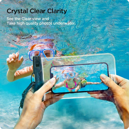 Husa Universala Waterproof pentru Telefon max. 3.5inch - 7inch, Spigen, A601, Set 2 buati, Transparenta AMP03098