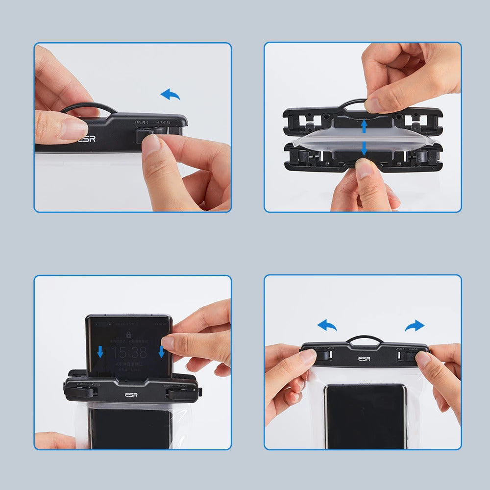 Husa Universala Waterproof pentru Telefon max. 6.5inch, ESR, Neagra