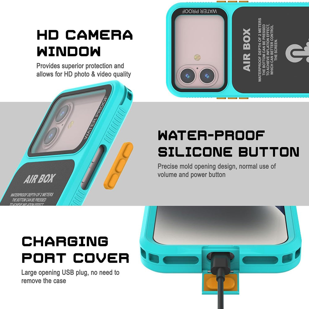 Husa Universala Waterproof pentru Telefon max. 6.7inch, ShellBox, AirBox, Albastra