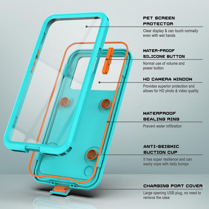Husa Universala Waterproof pentru Telefon max. 6.7inch, ShellBox, AirBox, Albastra