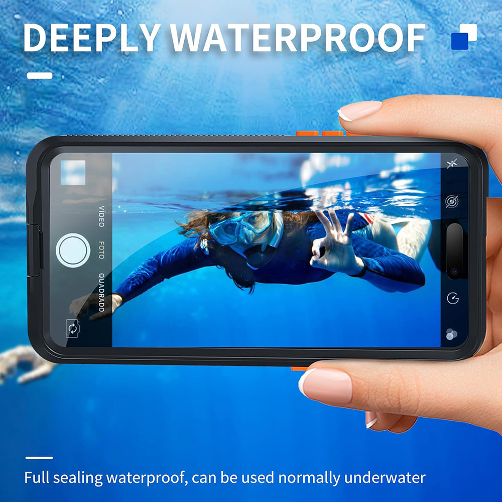 Husa Universala Waterproof pentru Telefon max. 6.7inch, ShellBox, AirBox, Neagra