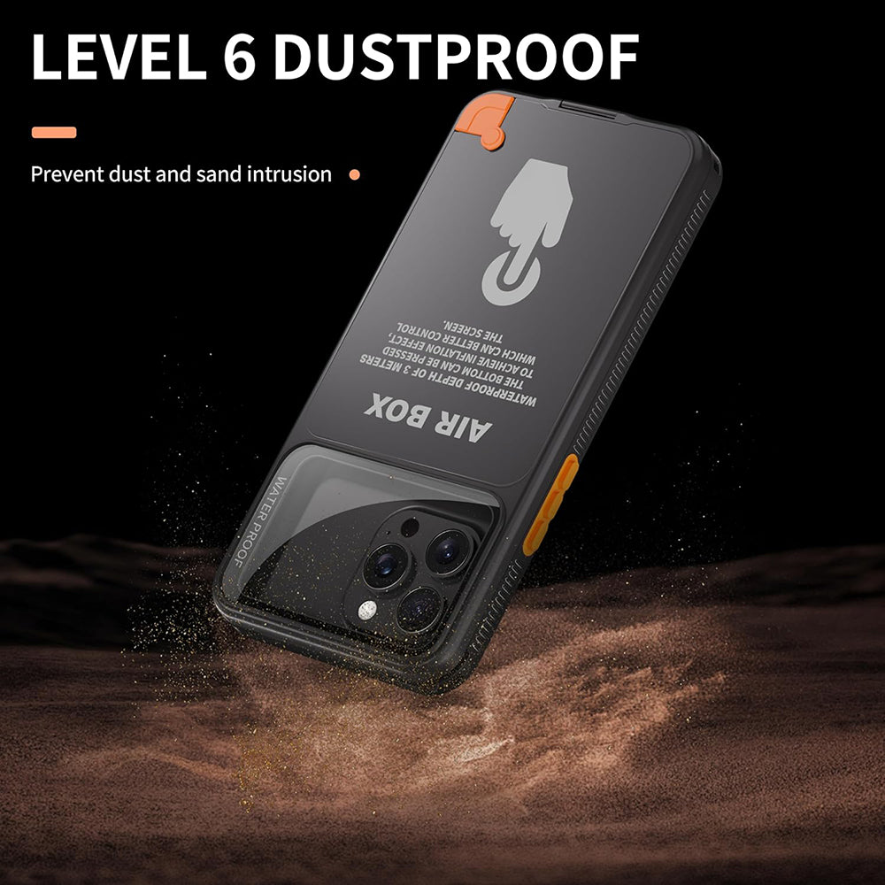 Husa Universala Waterproof pentru Telefon max. 6.7inch, ShellBox, AirBox, Neagra