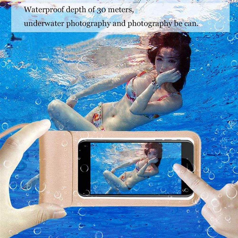 Husa Universala Waterproof pentru Telefon max. 6.8inch, Techsuit, TWC1, Argintie