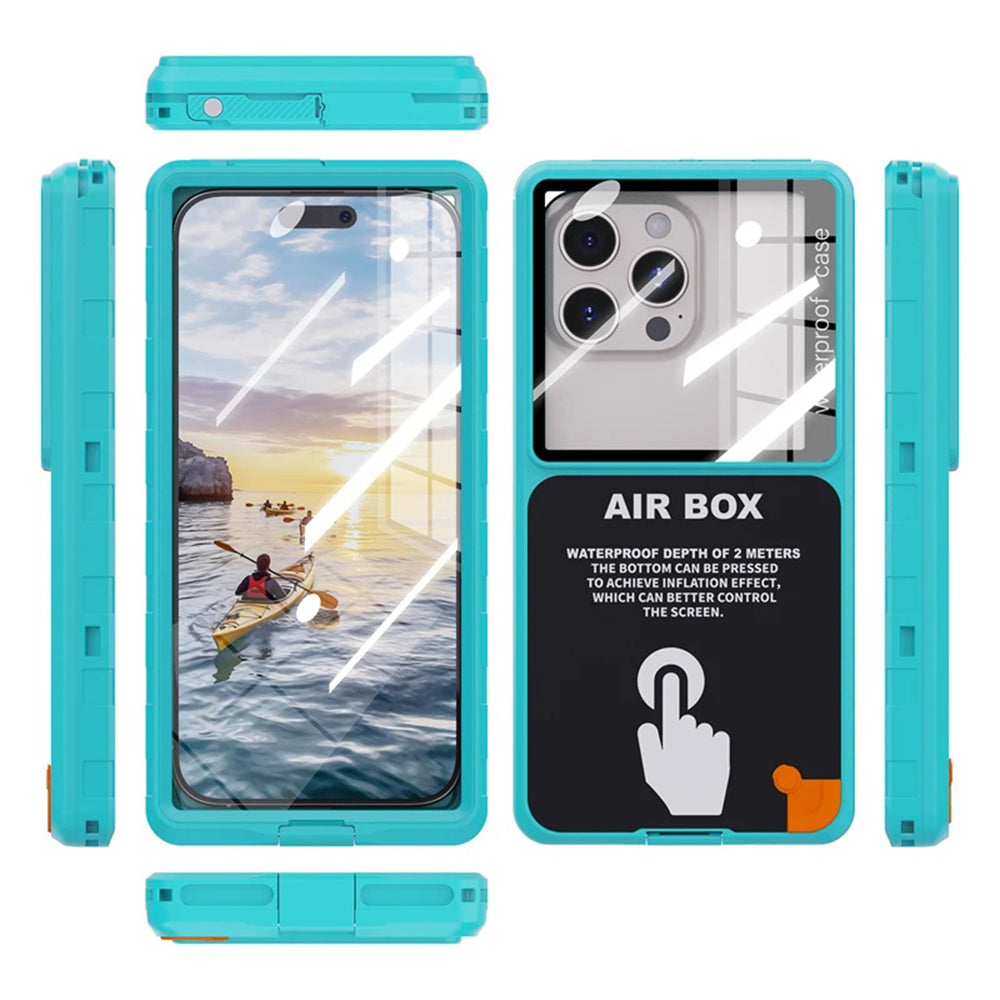 Husa Universala Waterproof pentru Telefon max. 6.9inch, ShellBox, AirBox, Albastra