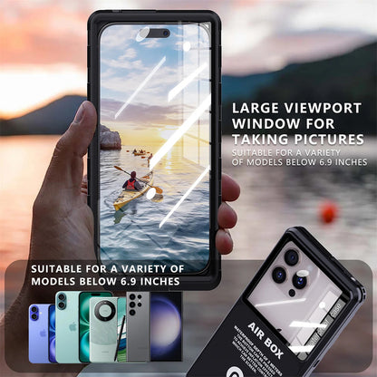 Husa Universala Waterproof pentru Telefon max. 6.9inch, ShellBox, AirBox, Albastra