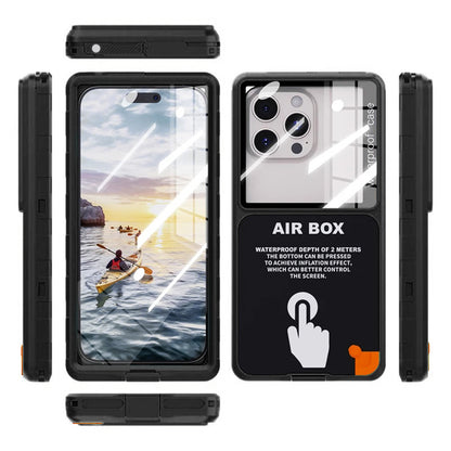 Husa Universala Waterproof pentru Telefon max. 6.9inch, ShellBox, AirBox, Neagra