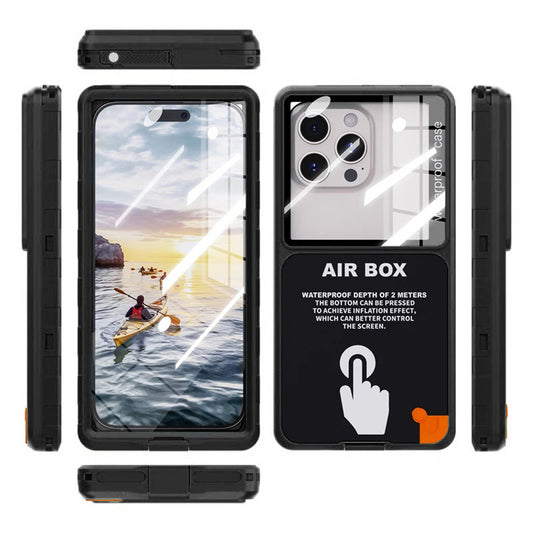 Husa Universala Waterproof pentru Telefon max. 6.9inch, ShellBox, AirBox, Neagra