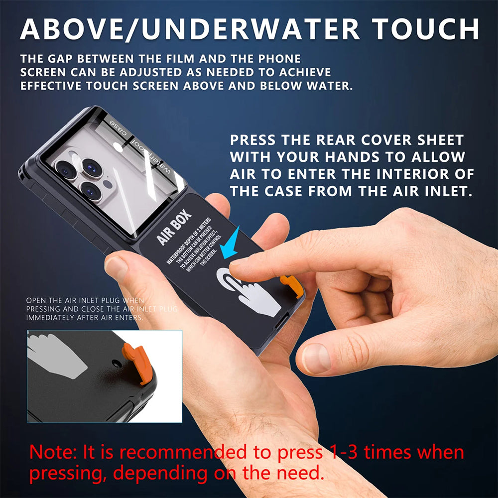 Husa Universala Waterproof pentru Telefon max. 6.9inch, ShellBox, AirBox, Neagra