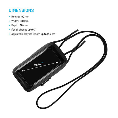 Husa Universala Waterproof pentru Telefon max. 7inch, Fixed, Neagra