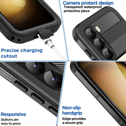 Husa Waterproof pentru Samsung Galaxy S26 Plus, ShellBox, Neagra