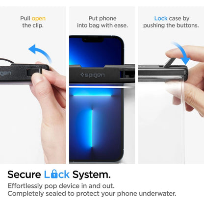 Husa Universala Waterproof, Spigen, A601, Transparenta