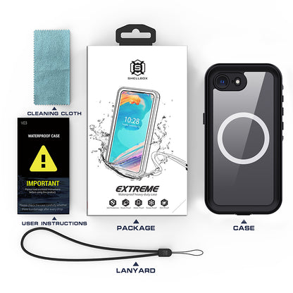 Husa MagSafe Waterproof pentru Apple iPhone 17e / 16e, Techsuit, Shellbox, Neagra