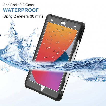 Husa Waterproof pentru Apple iPad 10.2 (2021) / 10.2 (2020) / 10.2 (2019), ShellBox, Neagra