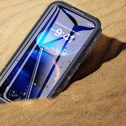 Husa Waterproof pentru Apple iPhone 16 Pro, ShellBox, Neagra