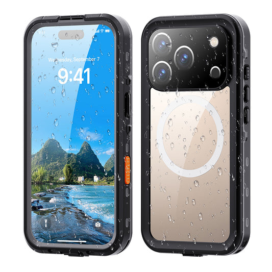 Husa Waterproof pentru Apple iPhone 17 Pro, ShellBox, Neagra
