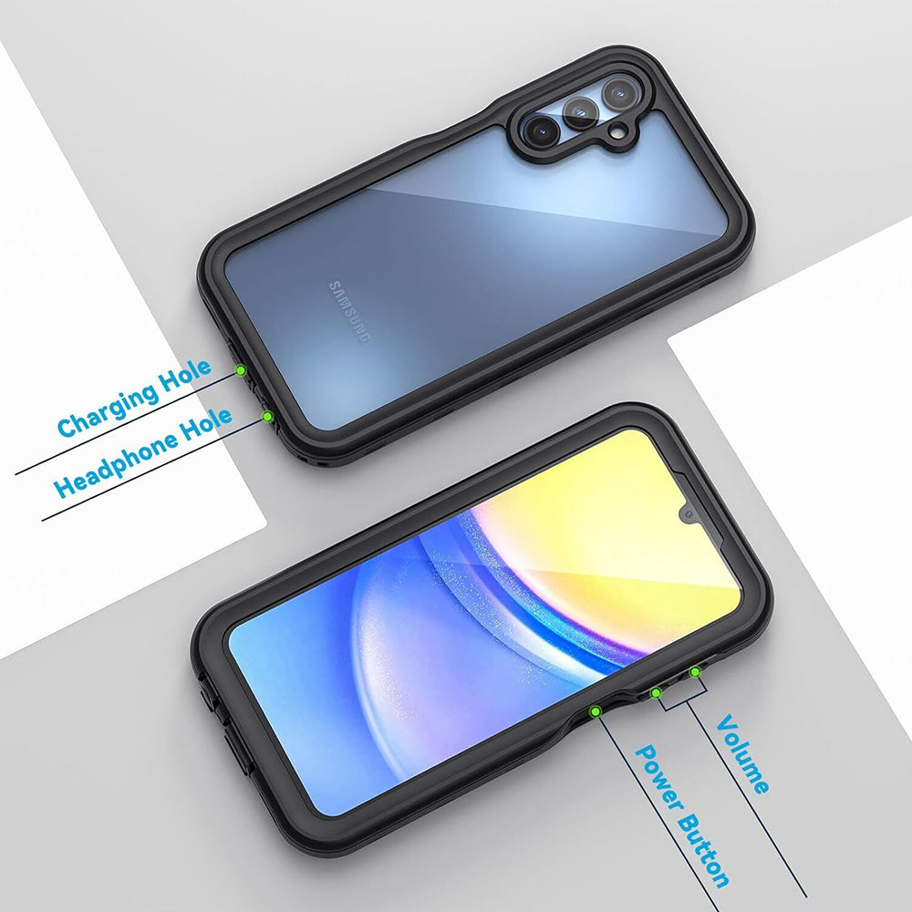 Husa Waterproof pentru Samsung Galaxy A15 5G A156 / A15 A155, ShellBox, Neagra