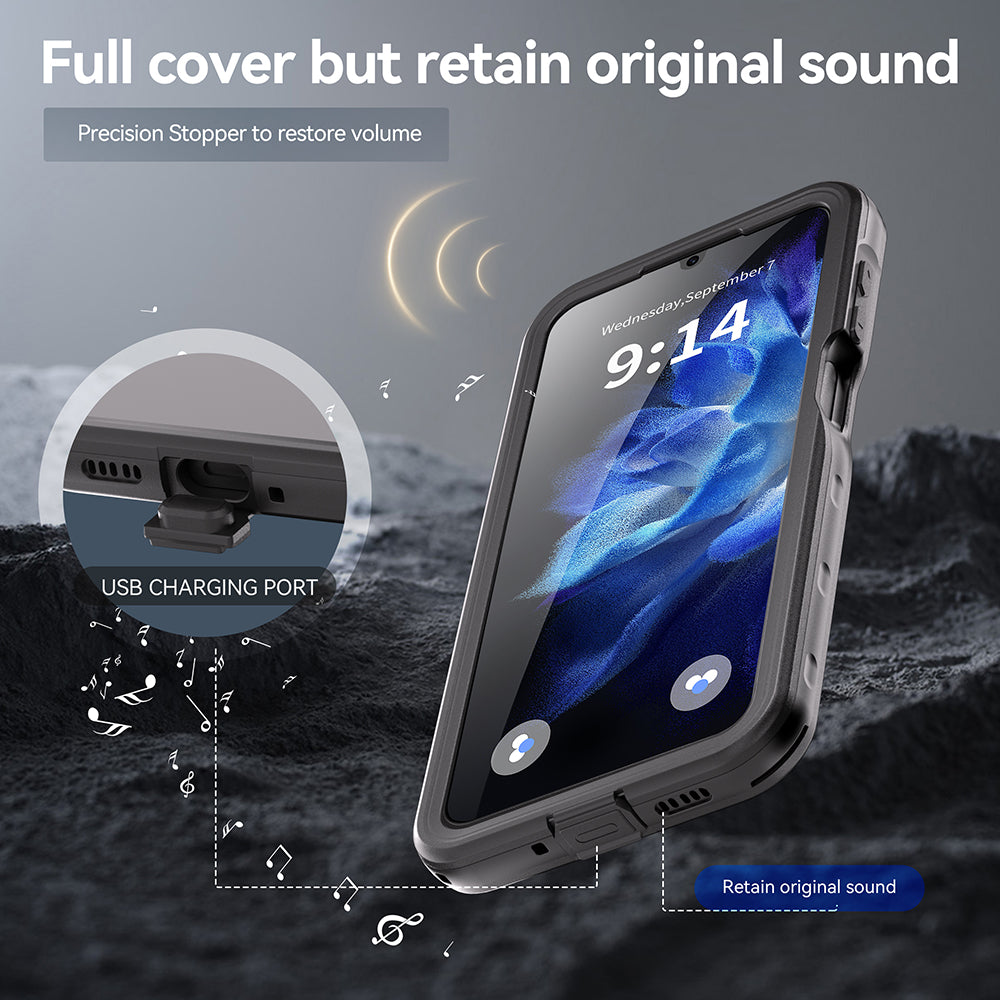 Husa Waterproof pentru Samsung Galaxy A16 5G A166 / A16 4G A165, ShellBox, Neagra
