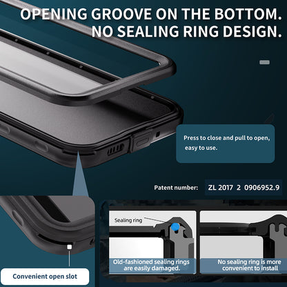 Husa Waterproof pentru Samsung Galaxy A16 5G A166 / A16 4G A165, ShellBox, Neagra