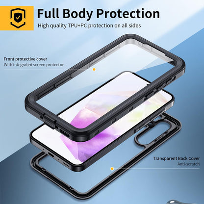 Husa Waterproof pentru Samsung Galaxy A35 5G A356, ShellBox, Neagra