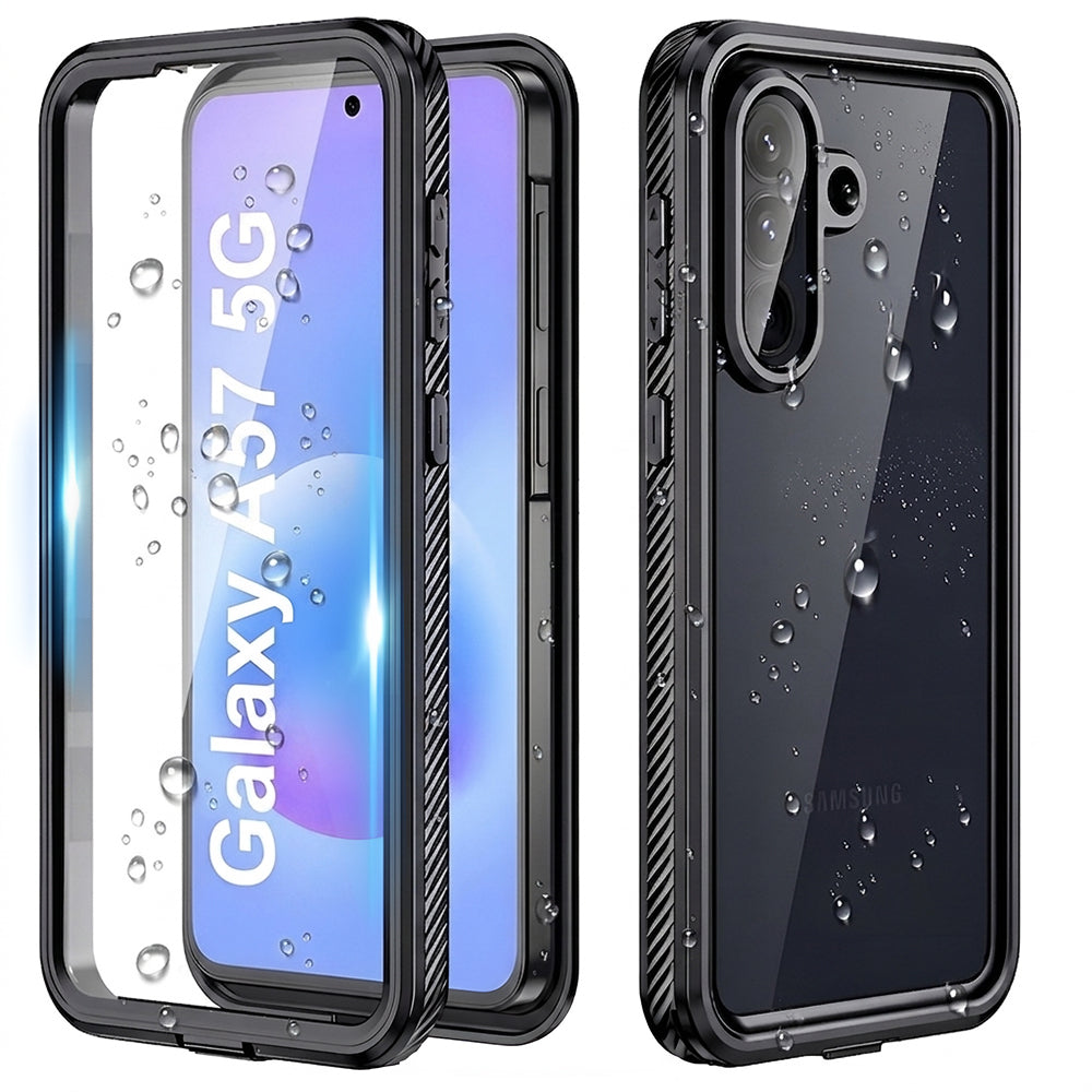 Husa Waterproof pentru Samsung Galaxy A57 5G, ShellBox, Neagra