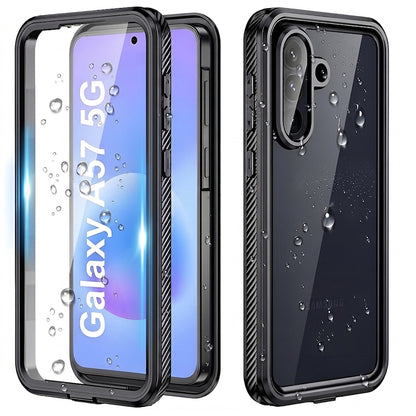 Husa Waterproof pentru Samsung Galaxy A57 5G, ShellBox, Neagra